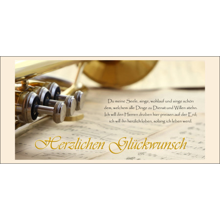Glückwunschkarte: Du meine Seele singe